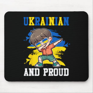 Ukrainian And Proud Ukrainian Boy Ukraine Flag Mouse Pad