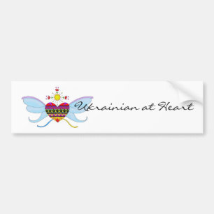 Ukrainian at Heart Bumper Sticker