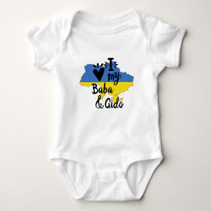 Ukrainian Baby I Love My Baba and Gido Clothing Baby Bodysuit