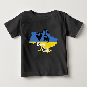 Ukrainian Baby I Love My Baba and Gido Clothing Baby T-Shirt