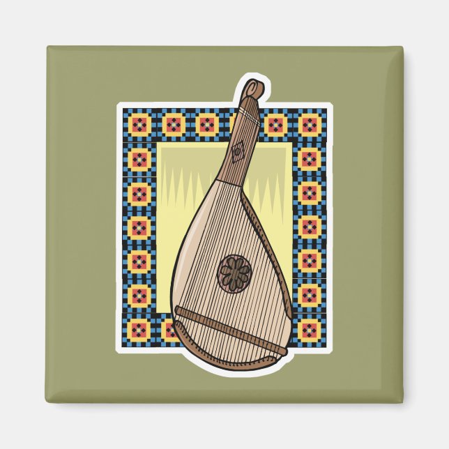 ukrainian bandura magnet (Front)