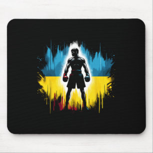 Ukrainian Boxer Patriotic Boxing Fighter Ukraine 1 Mouse Pad