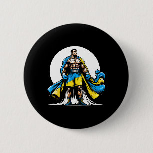 Ukrainian Boxer Patriotic Boxing Fighter Ukraine 6 Cm Round Badge