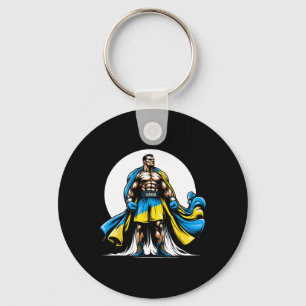Ukrainian Boxer Patriotic Boxing Fighter Ukraine Key Ring