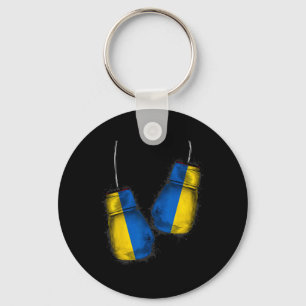 Ukrainian Boxers Fans Gifts Flag Fight Gloves Ukra Key Ring
