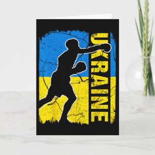 Ukrainian Boxing Team Ukraine Flag Boxing Gloves Card