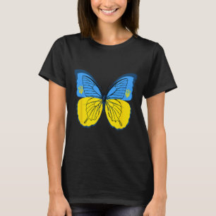 Ukrainian Butterfly Flag Of Ukraine With Trident F T-Shirt