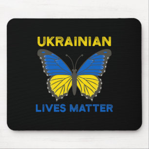 Ukrainian Butterfly Support Ukraine Flag Freedom S Mouse Pad