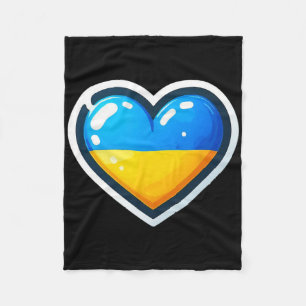 Ukrainian Bynner Fan Ukraine Flag Cute Heart Fleece Blanket