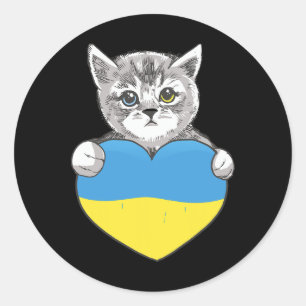 Ukrainian Cats Ukraine Shirt Ukraine Flag  Classic Round Sticker