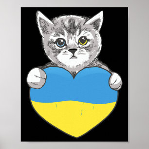 Ukrainian Cats Ukraine Shirt Ukraine Flag Poster