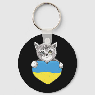 Ukrainian Cats Ukraine Ukraine Flag Heart For Ukra Key Ring