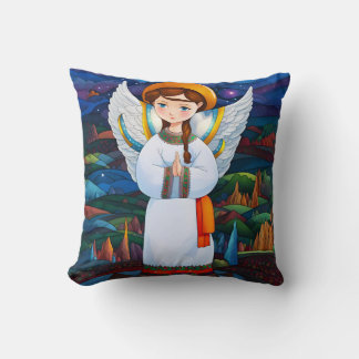 Ukrainian Christmas Angel Cushion