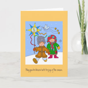 Ukrainian Christmas Carollers Holiday Card