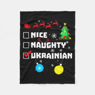 Ukrainian Christmas Fleece Blanket