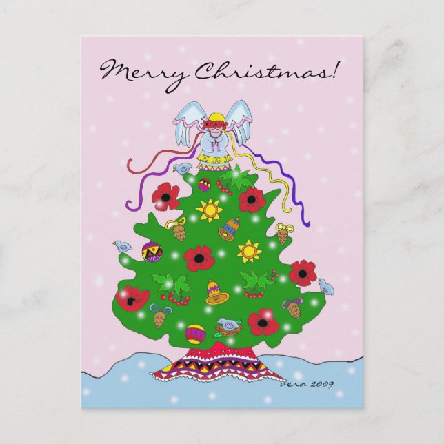 Ukrainian Christmas - Personalise Holiday Postcard (Front)