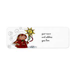 Ukrainian Christmas Star Return Address Label