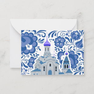 Ukrainian Churches of Kiev Blue  Card