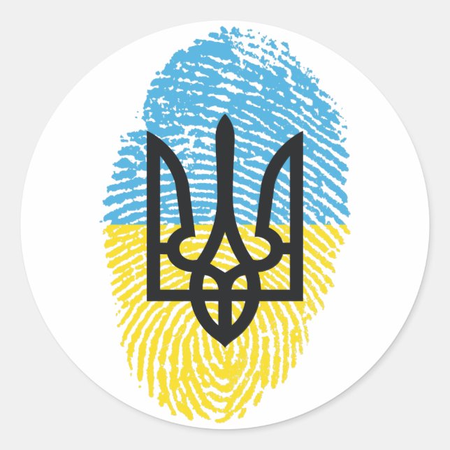 Ukrainian Classic Round Sticker (Front)
