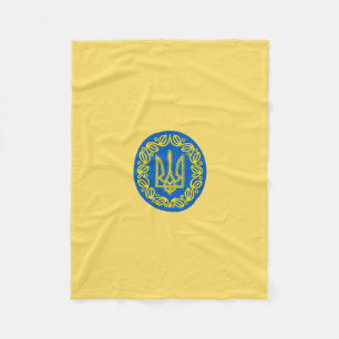 Ukrainian coat of arms fleece blanket