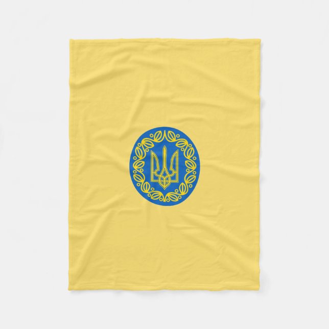Ukrainian coat of arms fleece blanket (Front)
