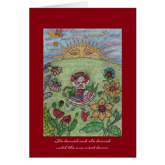 Ukrainian Dancer, Until the Sun Went Down Folk Art (Front)