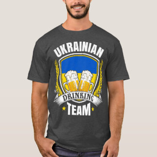 Ukrainian Drinking Team Beer Games Design T-Shirt
