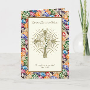 Ukrainian Easter Eggs Christ is Risen Alleluia Card