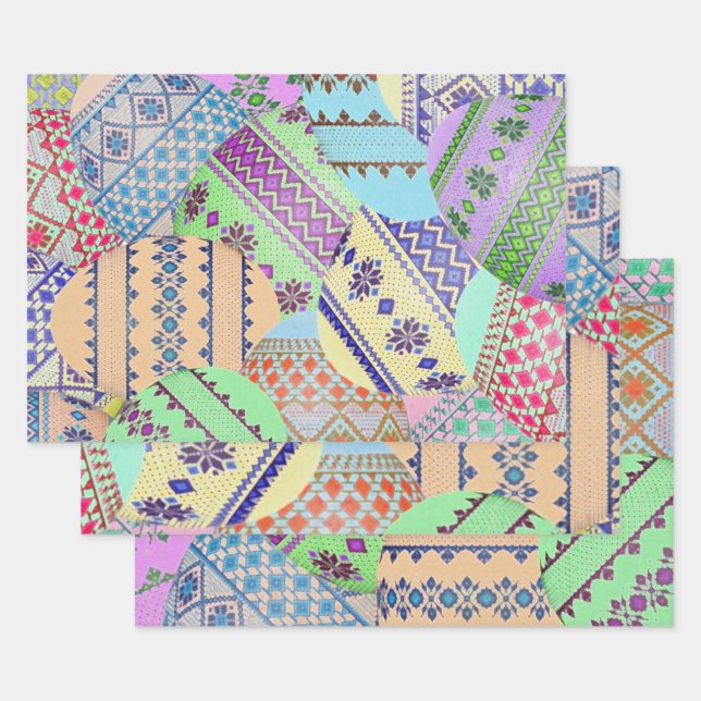  Ukrainian Easter Eggs (Pysanky) Wrapping Paper Sheet (Set)