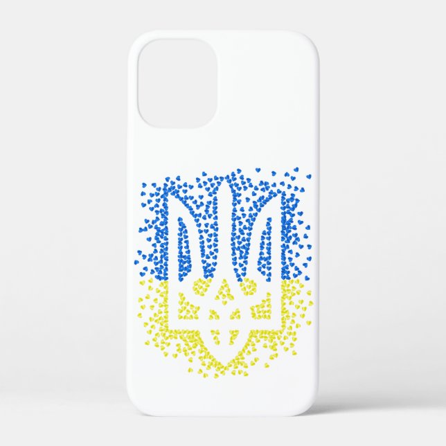 Ukrainian emblem trident tryzub scattering hearts Case-Mate iPhone case (Back)