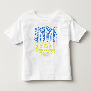 Ukrainian emblem trident tryzub scattering hearts toddler T-Shirt