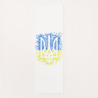 Ukrainian emblem trident tryzub scattering hearts