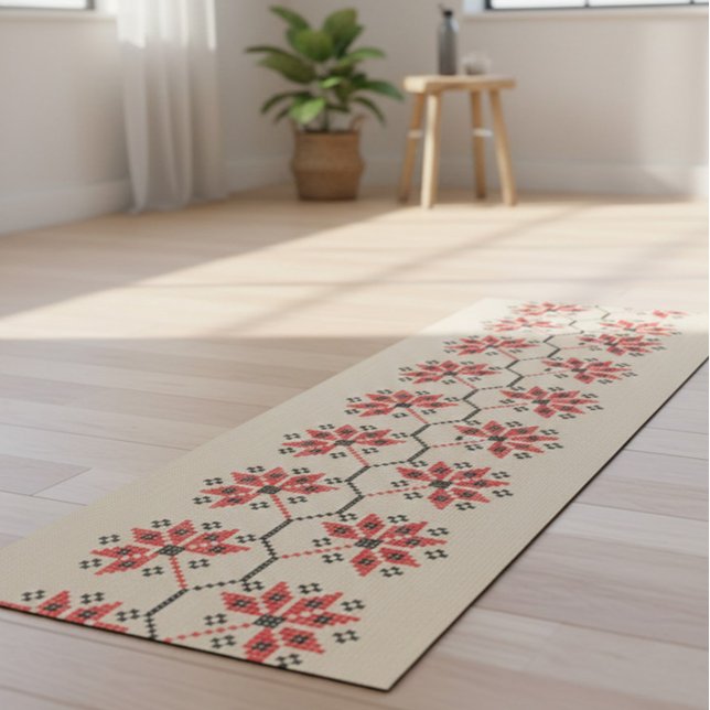 Ukrainian Embroidery Floral Folk Art  Yoga Mat (Creator Uploaded)