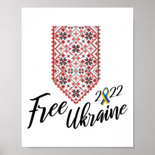 Ukrainian Embroidery Vyshyvanka For Men Support Fr Poster