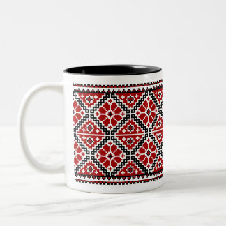 Ukrainian embroidery (vyshyvanka) mug black