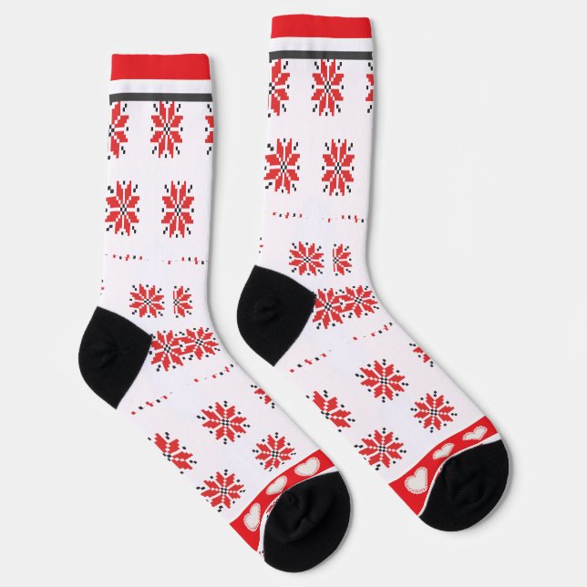 Ukrainian Embroidery Vyshyvanka  Socks (Right)