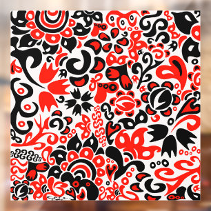 Ukrainian ethnic folk art floral pattern absrtact 