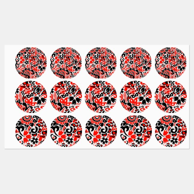 Ukrainian ethnic folk art floral pattern absrtact  (Sheet)