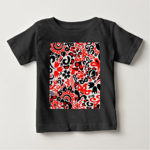 Ukrainian ethnic folk art floral pattern absrtact  baby T-Shirt