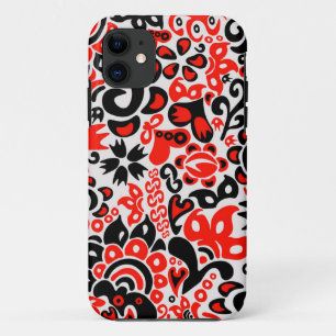 Ukrainian ethnic folk art floral pattern absrtact iPhone 11 case