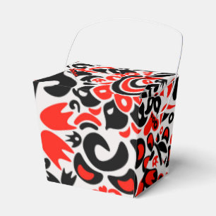 Ukrainian ethnic folk art floral pattern absrtact favour box