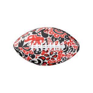 Ukrainian ethnic folk art floral pattern absrtact  football