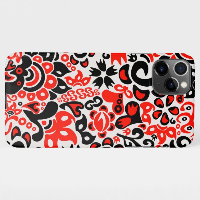 Ukrainian ethnic folk art floral pattern absrtact  iPhone case (Back Horizontal)