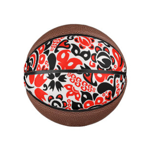 Ukrainian ethnic folk art floral pattern absrtact  mini basketball