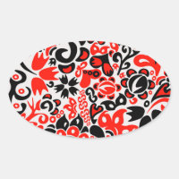 Ukrainian ethnic folk art floral pattern absrtact