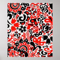 Ukrainian ethnic folk art floral pattern absrtact 