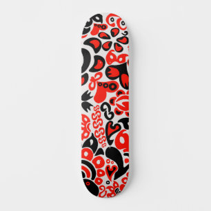 Ukrainian ethnic folk art floral pattern absrtact skateboard