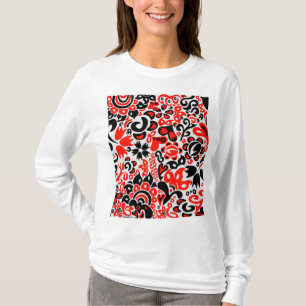 Ukrainian ethnic folk art floral pattern absrtact T-Shirt