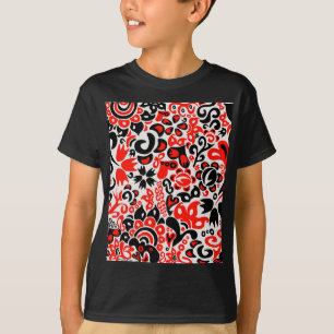 Ukrainian ethnic folk art floral pattern absrtact T-Shirt