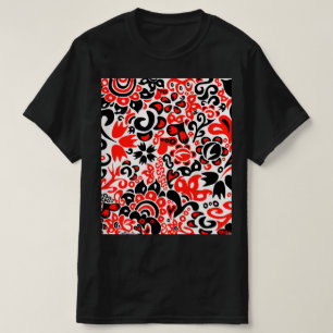 Ukrainian ethnic folk art floral pattern absrtact T-Shirt